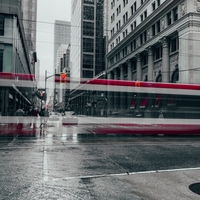 Streetcar long exposure in Toronto