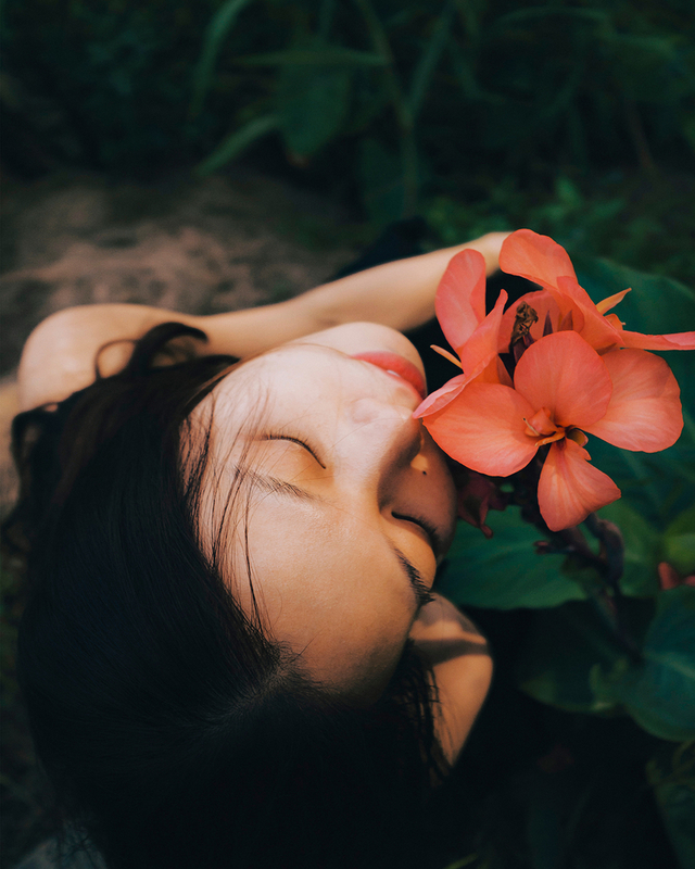 Girl and Flower