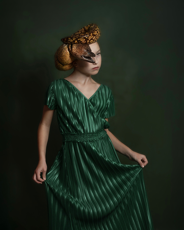 The girl with the moray eel