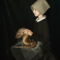 The girl with the moray eel