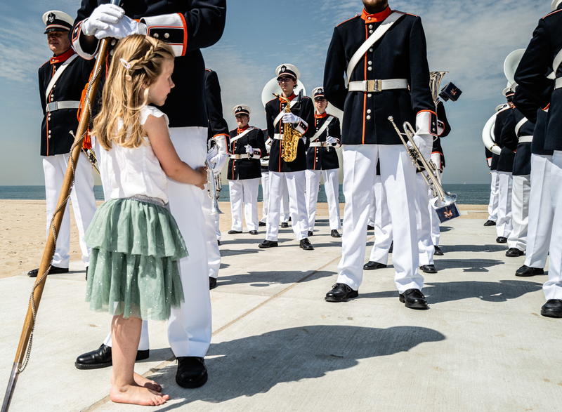 Girl with music band